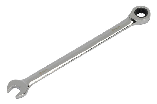 Sealey AK6391009 Combination Ratchet Spanner Extra-Long 9mm