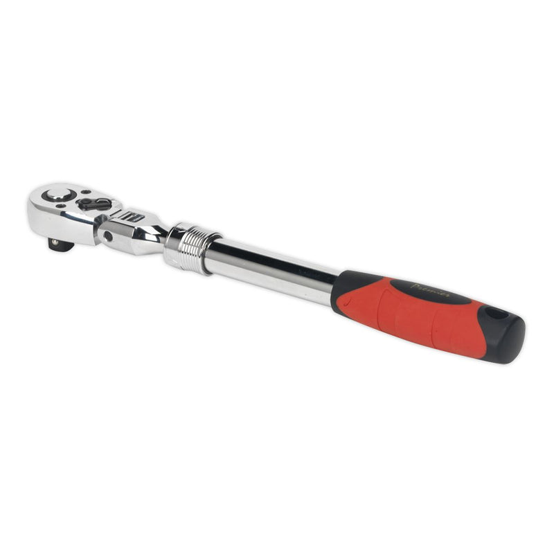 Sealey Premier Locking Flexi-Head Extendable Ratchet Wrench 1/2"Sq Drive AK6682