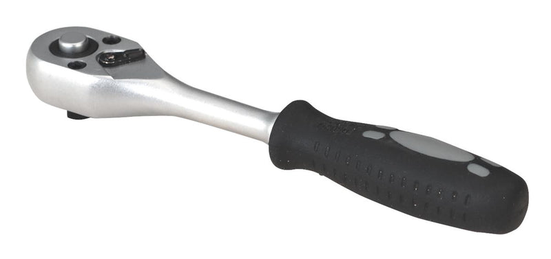 Sealey AK676 Ratchet Wrench with Rubber Grip Handle 1/4"Sq Drive