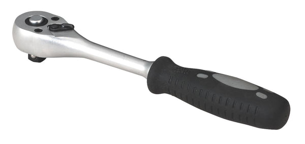 Sealey AK677 Ratchet Wrench with Rubber Grip Handle 3/8"Sq Drive