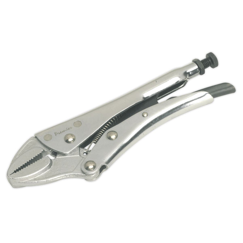 Sealey Premier Locking Pliers Straight Jaws 185mm 0-30mm Capacity AK6822