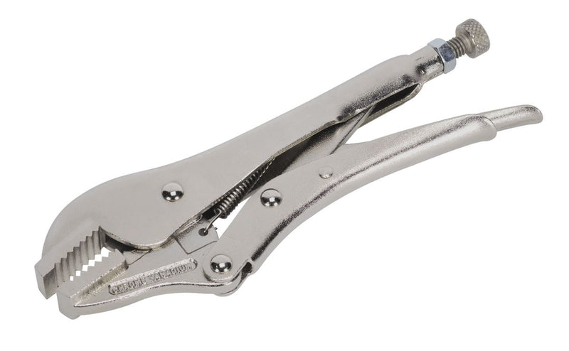 Sealey Premier Locking Pliers Straight Jaws 185mm 0-30mm Capacity AK6822