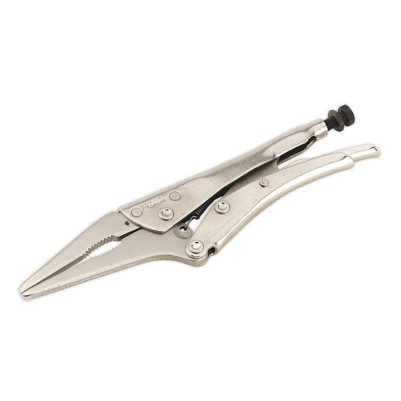 Sealey Premier Long Nose Locking Pliers 210mm 0-60mm Capacity AK6825