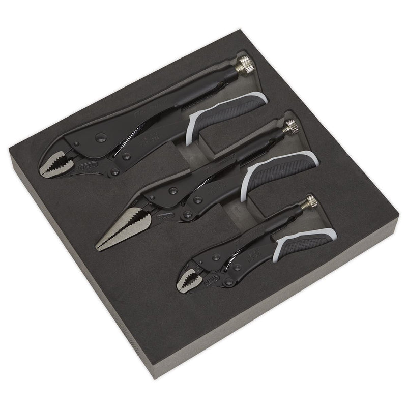 Sealey Premier Black Quick Release Locking Pliers Set 3pc AK6863B