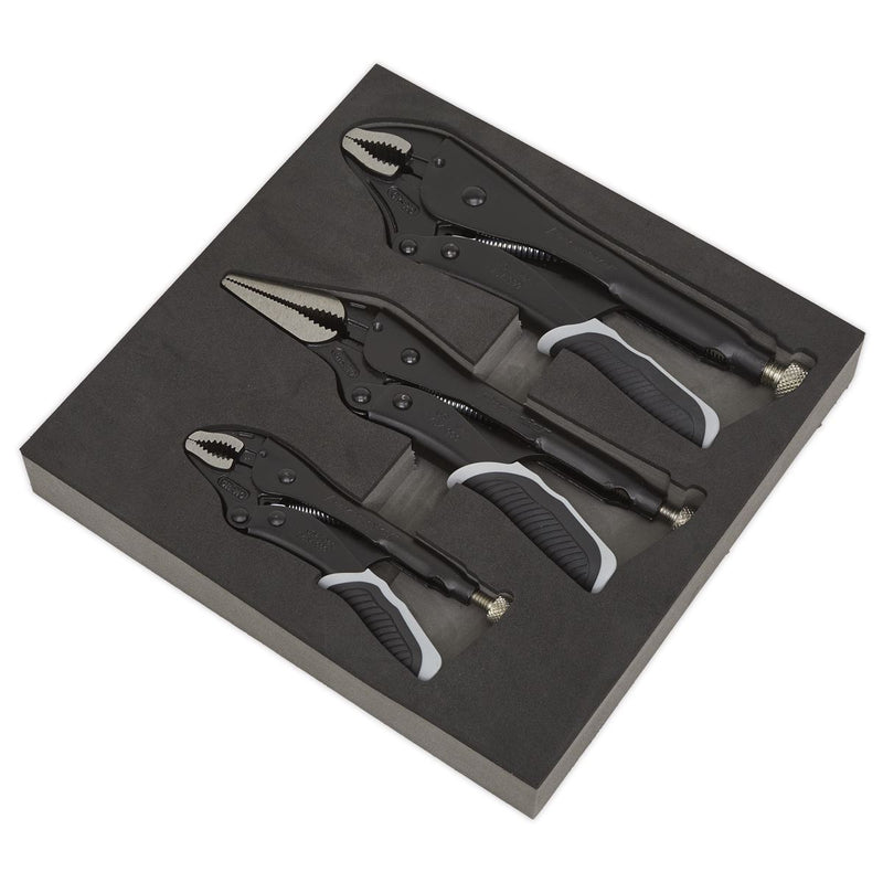 Sealey Premier Black Quick Release Locking Pliers Set 3pc AK6863B