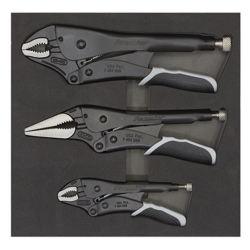Sealey Premier Black Quick Release Locking Pliers Set 3pc AK6863B