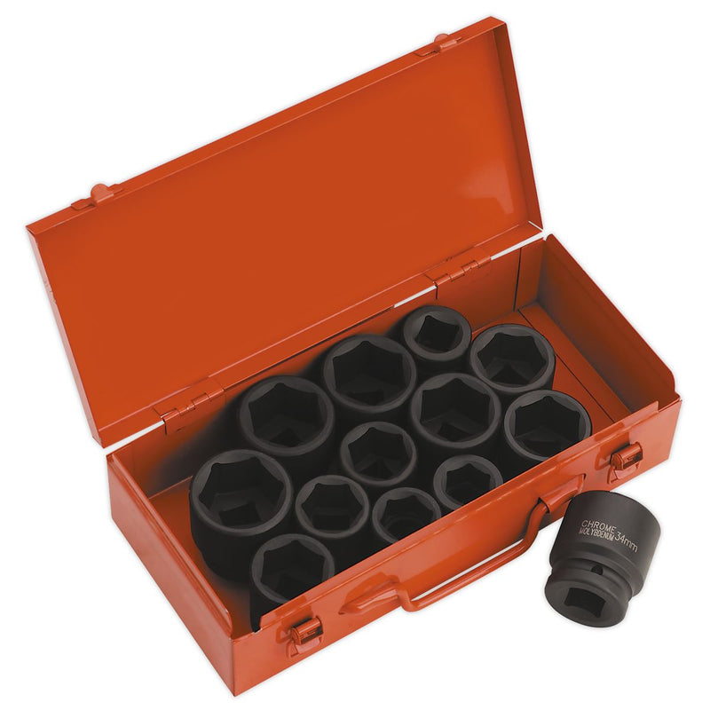 Sealey Premier Metric/Imperial Impact Socket Set 3/4"Sq Drive 13pc AK686