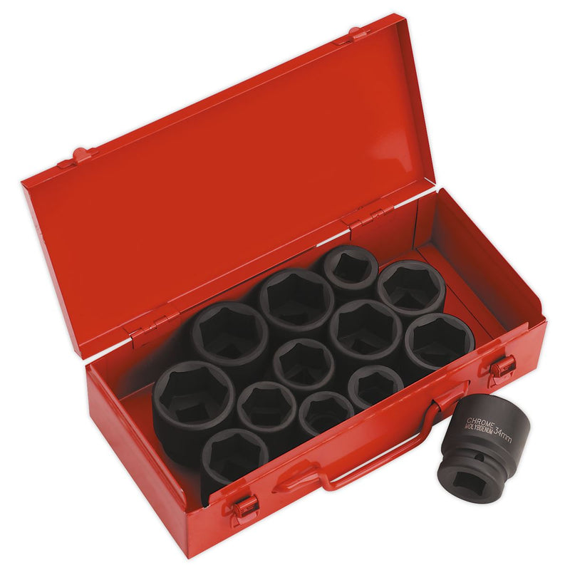 Sealey Premier Metric/Imperial Impact Socket Set 3/4"Sq Drive 13pc AK686