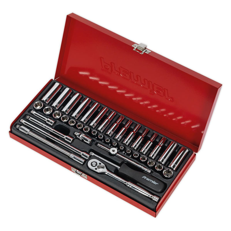 Sealey Premier Metric/Imperial Socket Set 1/4"Sq Drive 41pc AK690