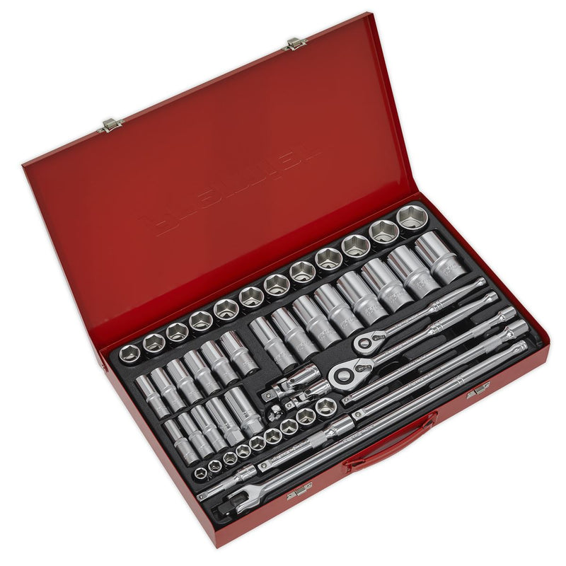 Sealey Premier Socket Set 3/8" & 1/2"Sq Drive 50pc AK6942