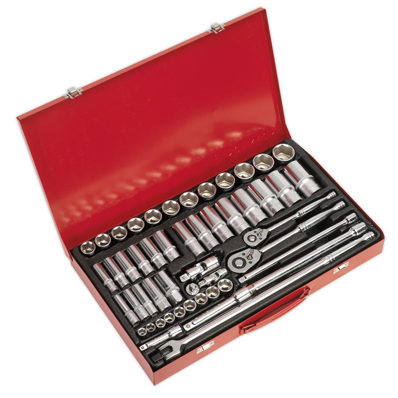 Sealey Premier Socket Set 3/8" & 1/2"Sq Drive 50pc AK6942