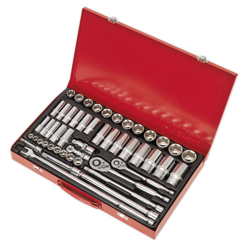 Sealey Premier Socket Set 3/8" & 1/2"Sq Drive 50pc AK6942