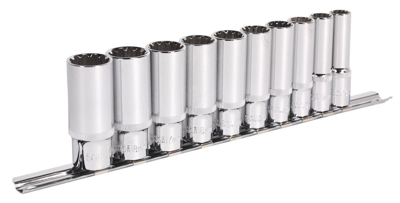 Sealey Premier Total Drive&reg; Deep Socket Set 3/8"Sq Drive 10pc AK69910D