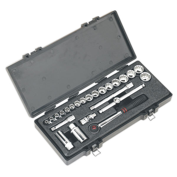 Sealey Socket Set 24pc 3/8"Sq Drive Total Drive&reg; AK699