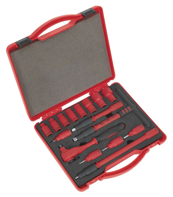 Sealey Premier Insulated Socket Set 3/8"Sq Drive 16pc - VDE Approved AK7940