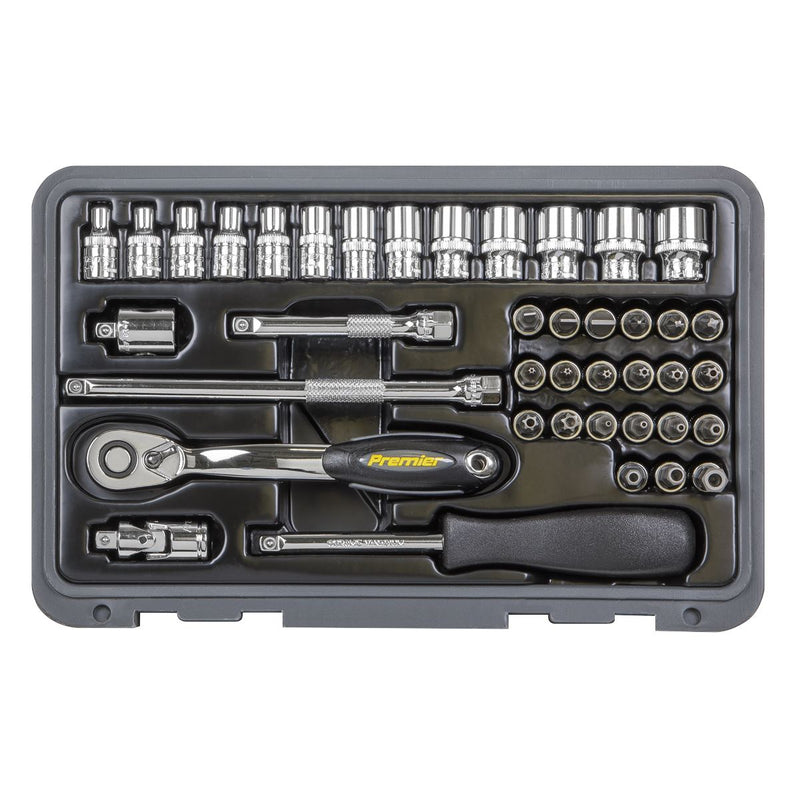 Sealey Socket Set 40pc 1/4"Sq Drive 6pt WallDrive&reg; Metric AK7949