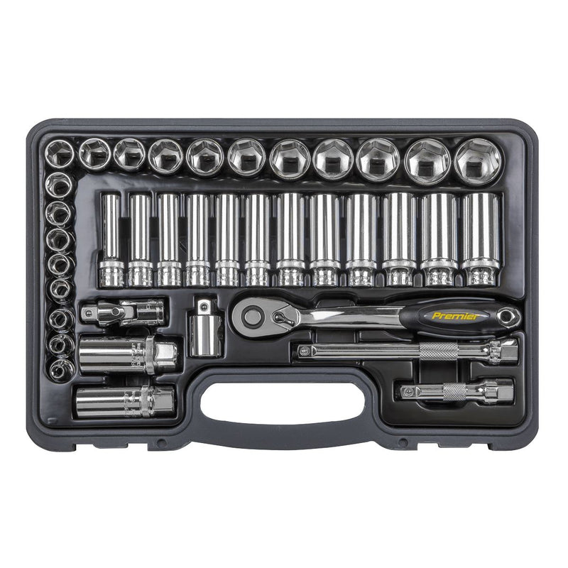 Sealey Socket Set 38pc 3/8"Sq Drive 6pt WallDrive&reg; Metric AK7952