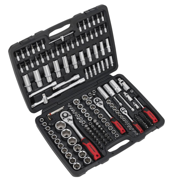 Sealey Socket Set 172pc 1/4", 3/8" & 1/2"Sq Drive 6pt WallDrive&reg; Metric AK7955EU