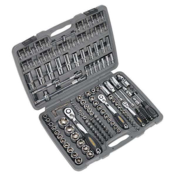 Sealey Socket Set 172pc 1/4", 3/8" & 1/2"Sq Drive 6pt WallDrive&reg; Metric AK7955