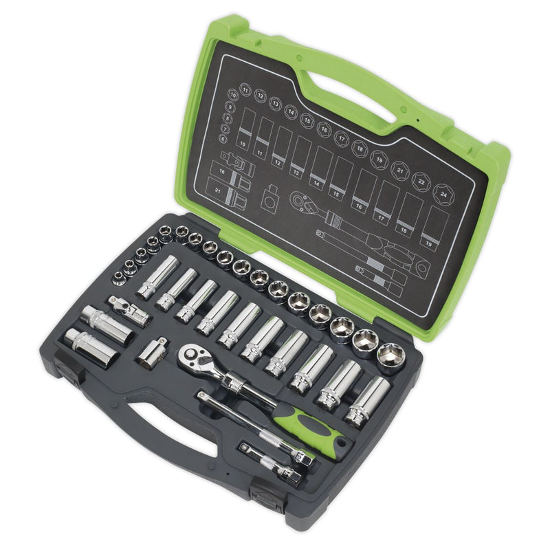 Sealey Premier Socket Set 3/8"Sq Drive 34pc AK7960