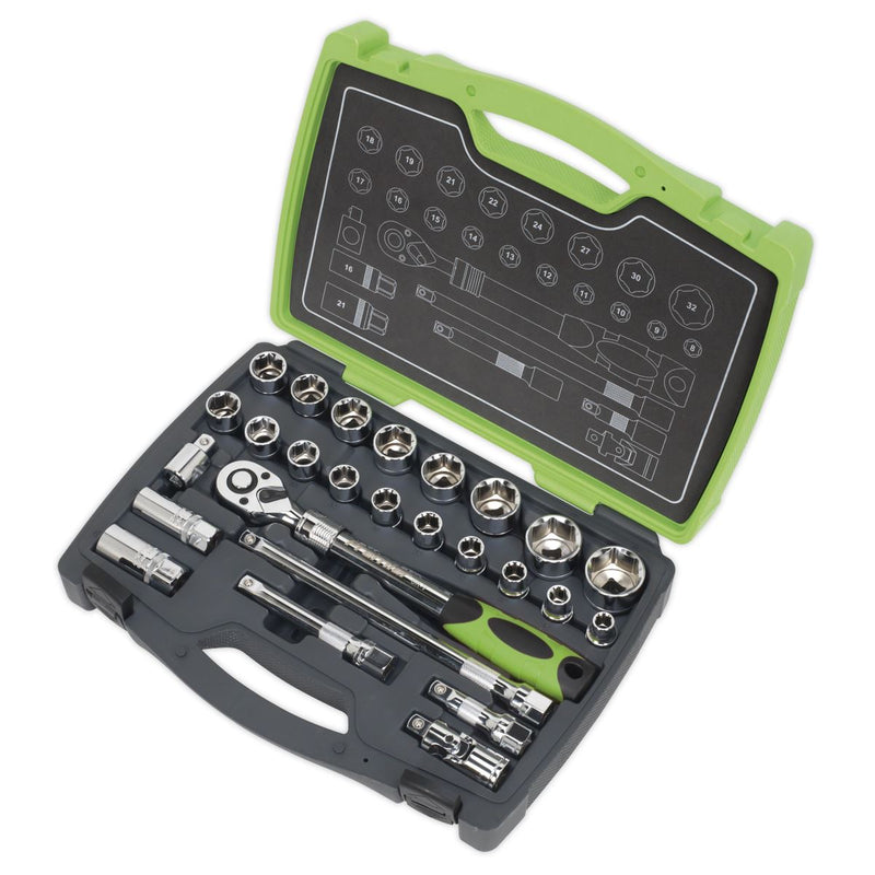 Sealey Premier Socket Set 1/2"Sq Drive 26pc AK7961