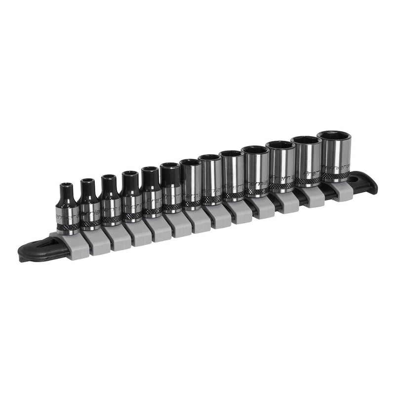 Sealey Premier Black Socket Set 1/4"Sq Drive 13pc AK7990