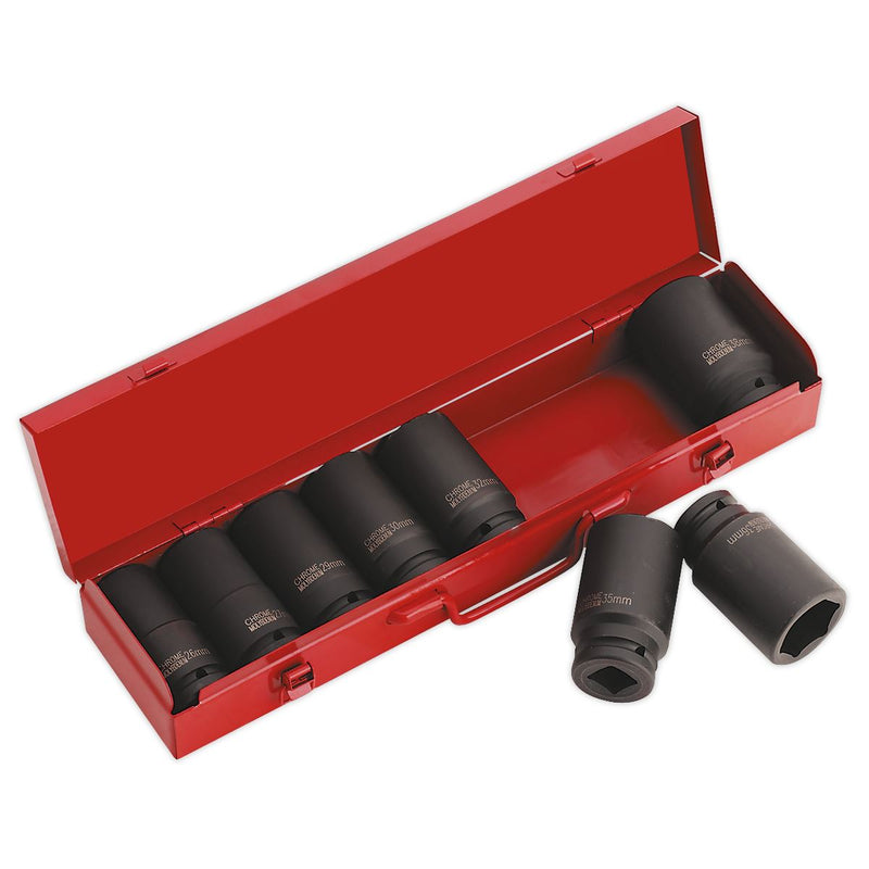 Sealey Premier Deep Impact Socket Set 3/4"Sq Drive 8pc AK80/9M