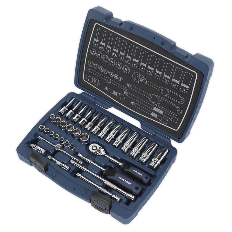 Sealey Premier Socket Set 1/4"Sq 33pc AK8990