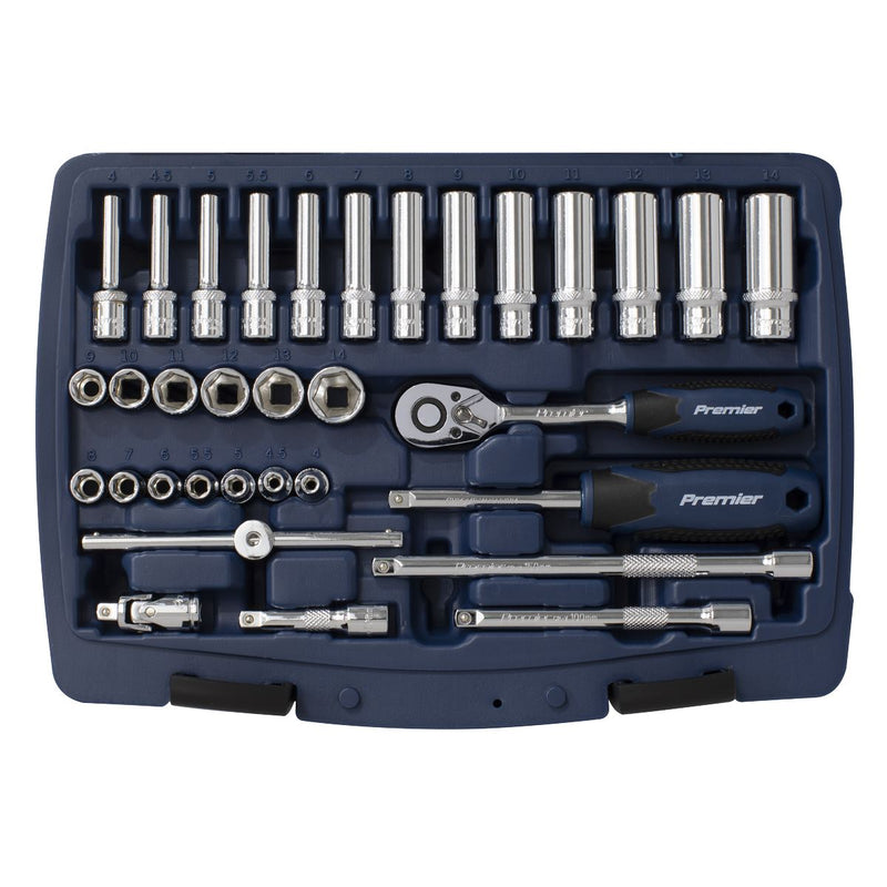 Sealey Premier Socket Set 1/4"Sq 33pc AK8990