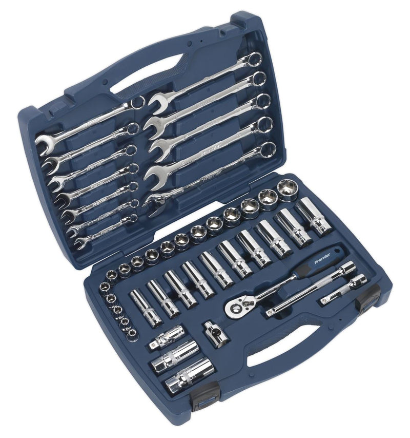 Sealey Socket & Spanner Set 46pc 3/8"Sq Drive WallDrive&reg; Metric AK8996