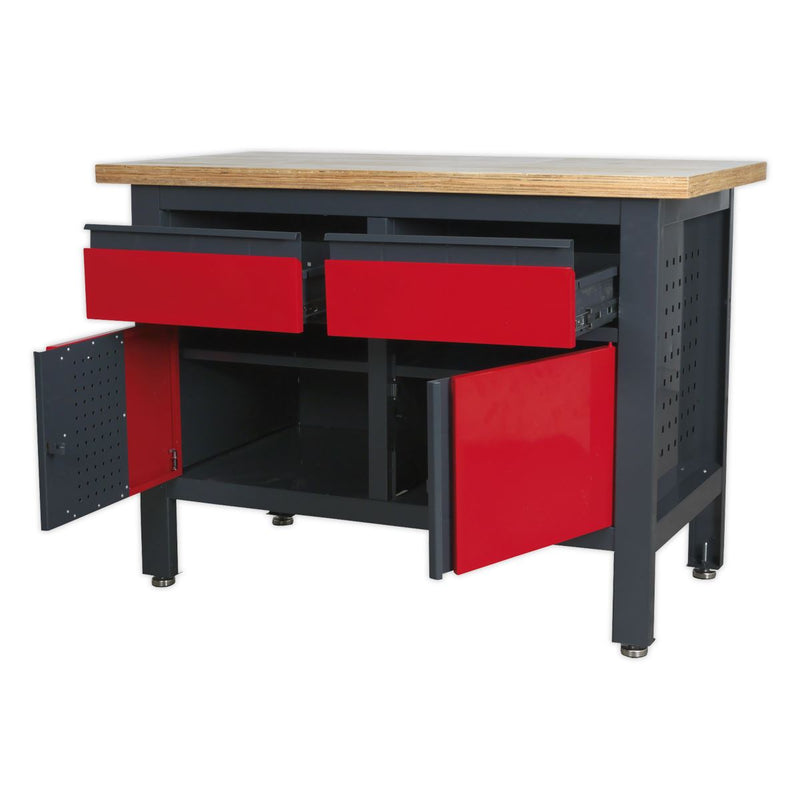 Sealey Workbench with 2 Drawers & 2 Cupboards AP1372A