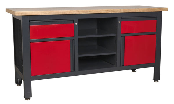 Sealey Workbench with 2 Drawers, 2 Cupboards & Open Storage AP1905A