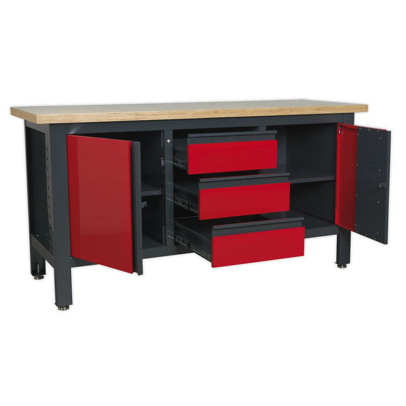 Sealey Workstation with 3 Drawers & 2 Cupboards AP1905C