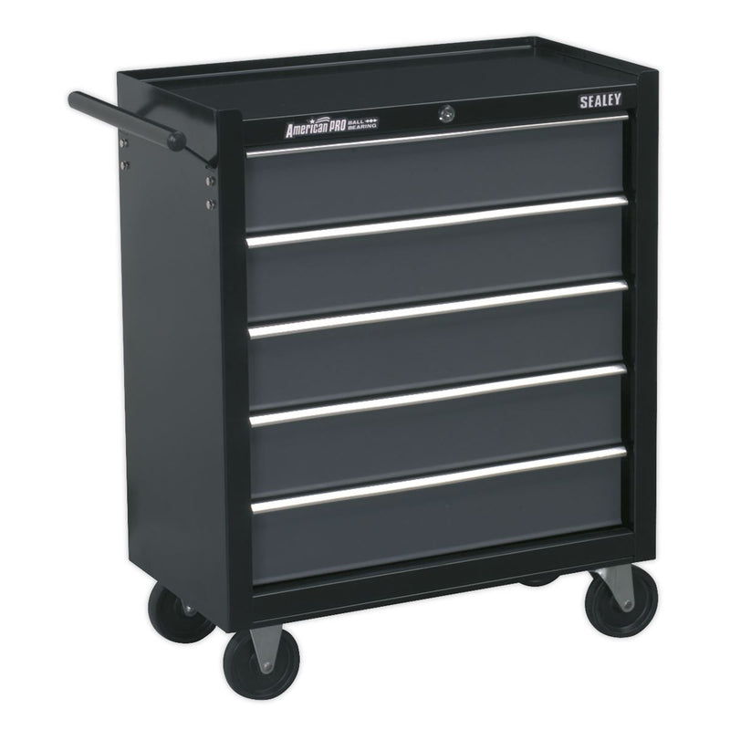 Sealey American PRO&reg; Rollcab 5 Drawer - Black/Grey AP2505B