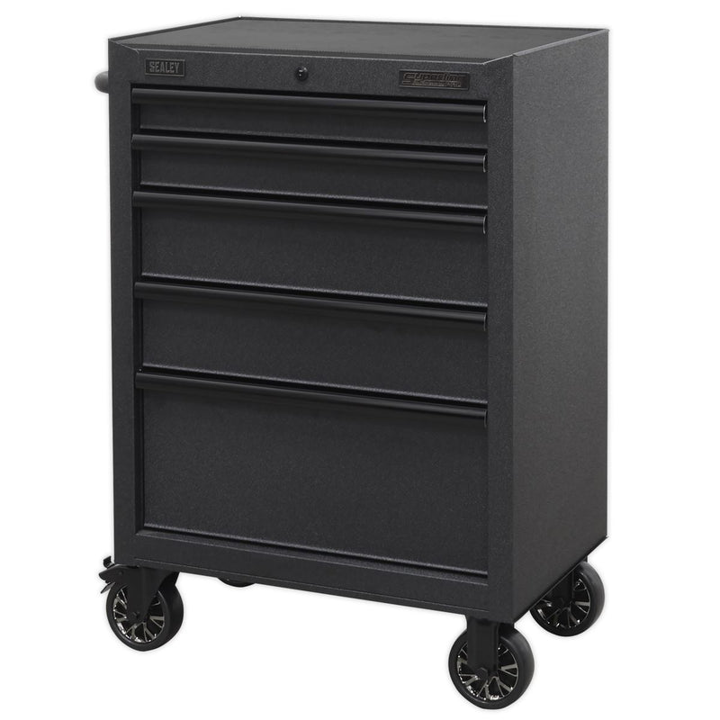 Sealey Superline PRO&reg; Black Edition Rollcab with 5 Soft Close Drawers 680mm AP2705BE