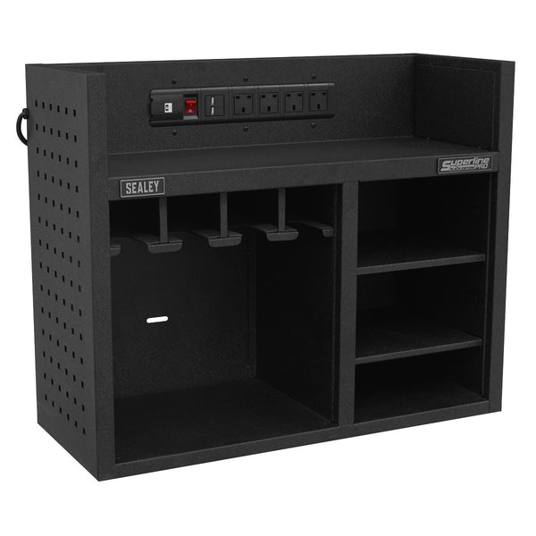 Sealey Superline PRO&reg; Power Tool Storage Rack with Power Strip AP30SRBE
