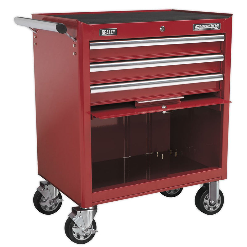 Sealey AP33439 Rollcab 3 Drawer with Ball Bearing Slides - Red