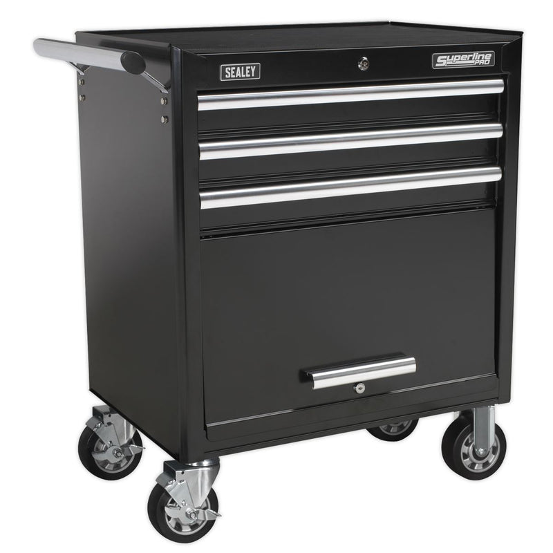 Sealey AP33439B Rollcab 3 Drawer with Ball Bearing Slides - Black