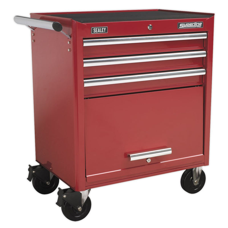 Sealey AP33439 Rollcab 3 Drawer with Ball Bearing Slides - Red