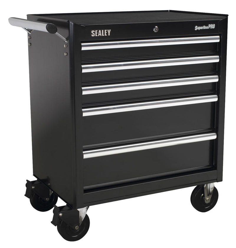 Sealey Superline PRO&reg; Rollcab 5 Drawer - Black AP33459B