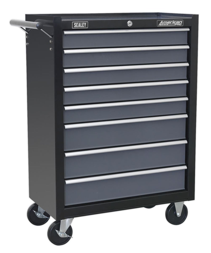 Sealey American PRO&reg; Rollcab 8 Drawer - Black/Grey AP3508TB