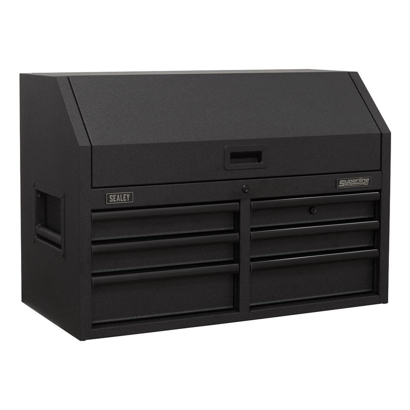 Sealey Superline PRO&reg; Black Edition Topchest with 6 Soft Close Drawers & Power Strip 910mm AP3607BE