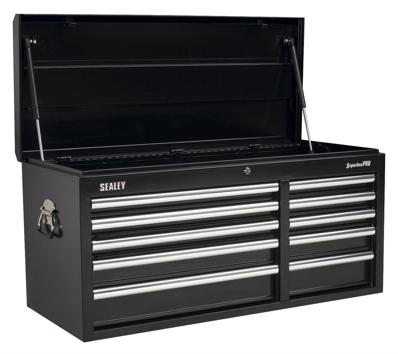 Sealey Superline PRO&reg; Heavy-Duty Topchest 10 Drawer - Black AP41110B