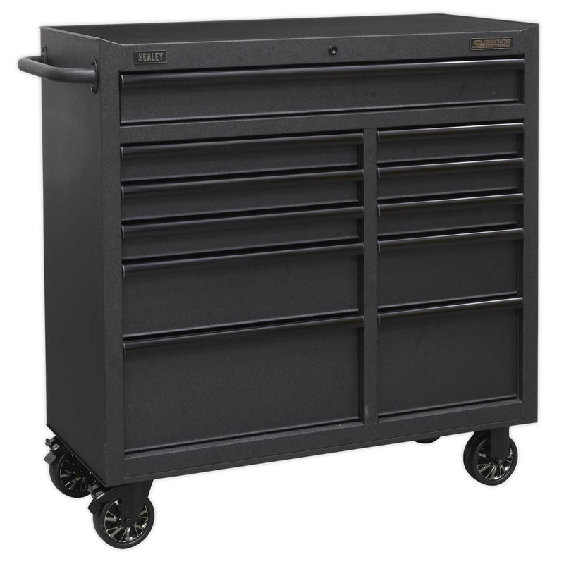 Sealey Superline PRO&reg; Black Edition Rollcab with 11 Soft Close Drawers 1040mm AP4111BE