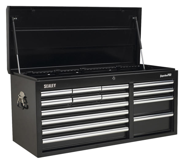 Sealey Superline PRO&reg; Heavy-Duty Topchest 14 Drawer - Black AP41149B