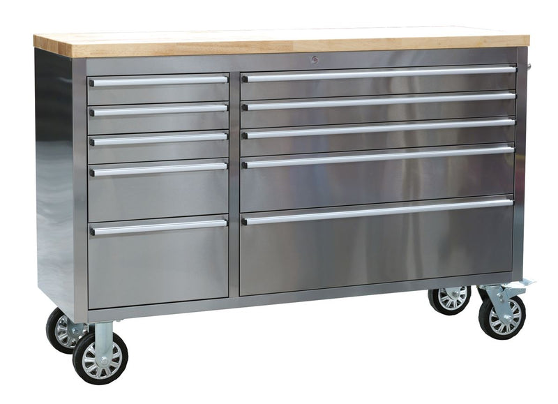 Sealey AP5510SS Mobile Stainless Steel Tool Cabinet 10 Drawer