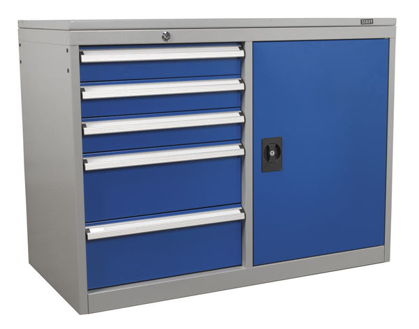 Sealey Premier Industrial&trade; Cabinet/Workstation with 5 Drawers & 1 Shelf Locker API1103B