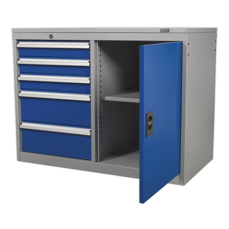 Sealey Premier Industrial&trade; Cabinet/Workstation with 5 Drawers & 1 Shelf Locker API1103B