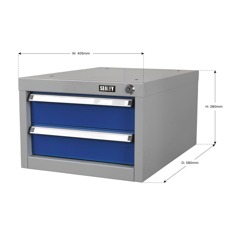 Sealey Premier Industrial&trade; Double Drawer Unit for API Series Workbenches API15