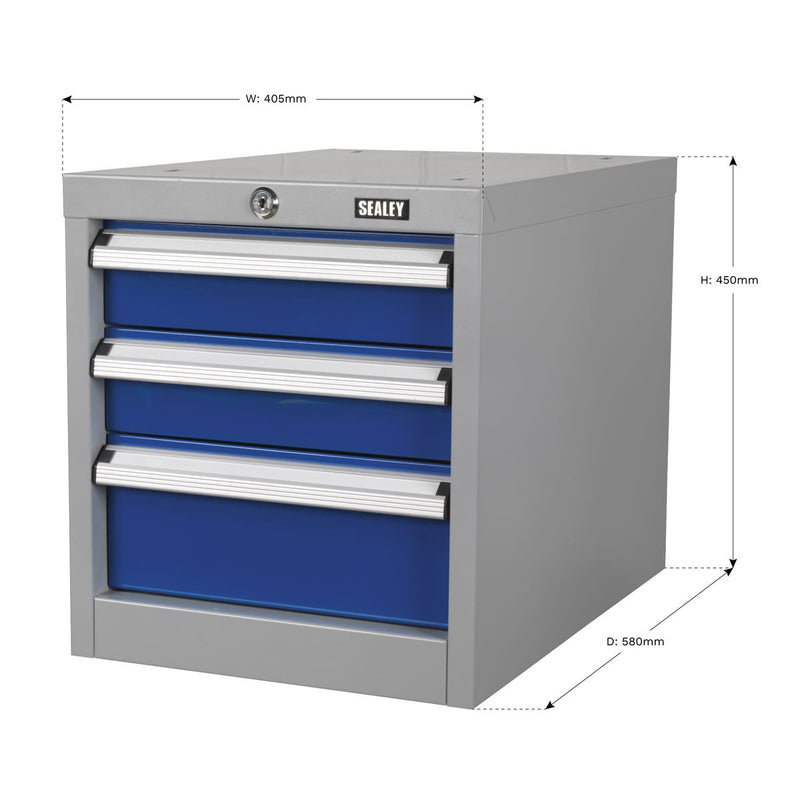 Sealey Premier Industrial&trade; Triple Drawer Unit for API Series Workbenches API16